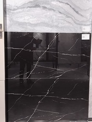 Cove Granite Tile Black Onyx Obsidian 60X120 Lantai Granit / Keramik