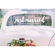 Just Married Decal Vinyl Car Decals Wedding Sticker Wedding Decoration Modern Happily Ever After Wall Stickers