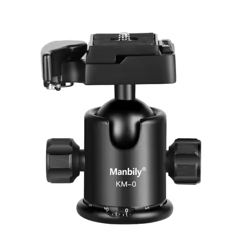 Manbily KM0 Professional Camera Ball Head Ballhead Tripod Head Panoramic Head Sliding Rail Head with