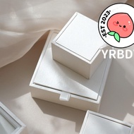 YRBWDYZDH Jewelry Packaging Box, Satin Display Organizer Jewelry Box, Elegant White/Pink Earring Org
