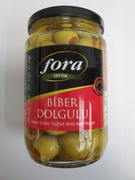 福爾 - Fora- 紅椒釀青橄欖 淨重 680克 Red Pepper Stuffed Green Olives 最佳食用期: 11/12/2025