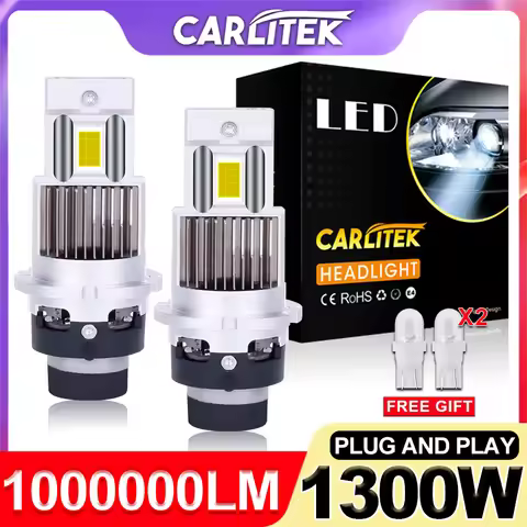 D2S D3S LED Headlight Bulb D1S D4S D8S 1300W Xenon Lights Turbo LED CSP Chip Plug and Play D1R D2R D