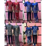 Baju kurung moden ,baju kemeja batik kain batik viral,set couple