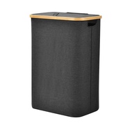 Slim Laundry Hamper Dirty Clothes Basket with Lid Large Capacity Handle Design Foldable Multi-Functi