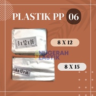 Clear PP Plastic Thickness 06 Sizes 8x12 and 8x15/ PP Snack Plastic