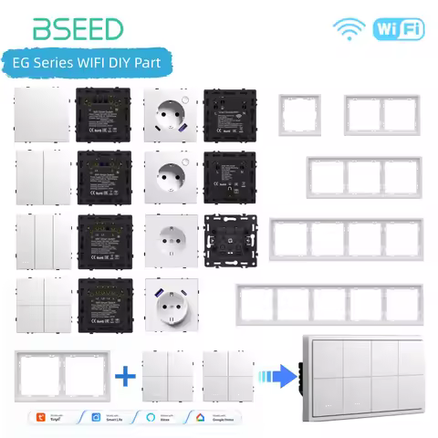 BSEED E Grand Series WIFI Click Switch Function Part Smart Button Light Switch DIY Part Smart Wifi S