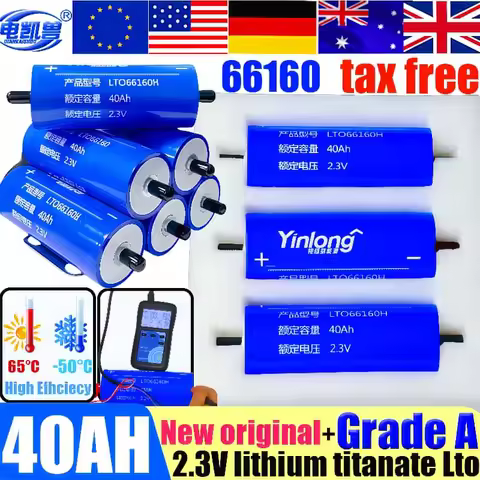 1-36pcs yinlong Original 2.3V40AH 66160 lithium titanate battery 10c DIY 12V 24V 48V rv solar speake