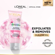 L’Oréal Paris Glycolic Bright Cleanser Foam 100ml | Exfoliates Dull Skin