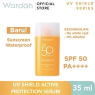 Wardah UV Shield Active Protection Serum SPF 50 PA ++++ 35 ml - Sunscreen 0% Alkohol, Waterproof