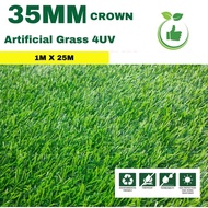 【1M Width X 1M Length】35MM Natural Green Artificial Grass Fake Synthetic Grass Carpet Cheap Artifici