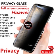 Huawei Y9S Y9 Y7 Prime 2018 2019 / Huawei Y7 Y9 Pro 2018 2019 / Black-edge privacy tempered glass
