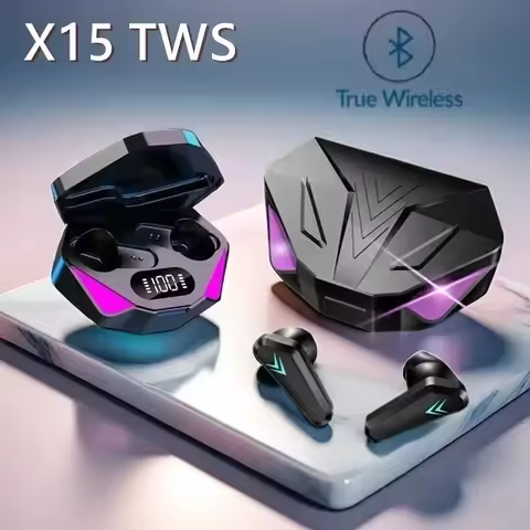 New X15 TWS Earphones Wireless Headphones 65ms Low Latency Earbuds Esport Gaming Headset Gamer Earph