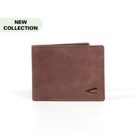 camel active Men Bi Fold Wallet Leather 9 Card Compartments Brushed Irregular Shades Finished Brown SBF3B31SB3#BRN