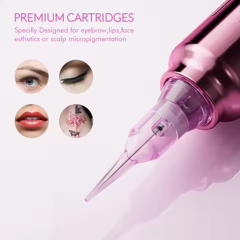 Biomaser Tattoo Needles Universal Permanent Makeup Cartridge RL 0.25/0.30 Durable Consistent Long Ti