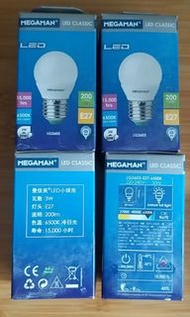 曼佳美 E27 3W 6500K 日光 LED 燈泡 6個