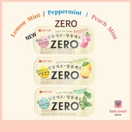 [Lotte] Zero Lemon Mint & Peppermint Candy (28g)  Peach Mint (28g)  98% l Sugar Free Candy l Tin cas