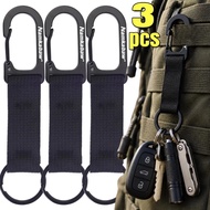 Wear Resistant Nylon Webbing Strap Keychain Outdoor Quick Release Carabine Backpack Camping EDC Gear
