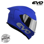 EVO GT-PRO Matte Blue Dual Visor Full Face Helmet with Free Clear Lens