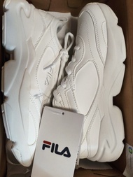 全新女裝37.5號日版FILA學生白色運動鞋 老爹鞋 波鞋 返學白色運動鞋 white Dad Shoes Chunky Sneakers ray trainer student white spor