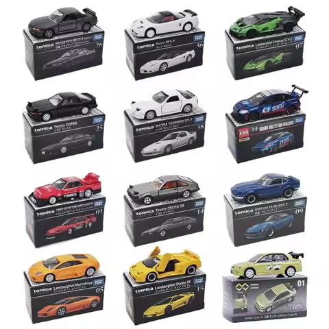 TOMY Tomica 1:64 Black Box 1-40 Skyline Turbo Super Silhouette Honda Lamborghini Mazda RX-7 Alloy Pr