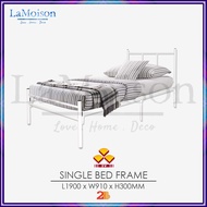 LaMoison 3V Powder Coat Metal Single Bed Frame Katil Bujang