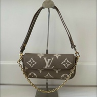 Louis Vuitton (LV) Ivy牛皮老花單肩包芯片款