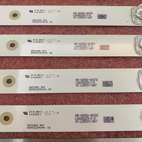 9pcs/set LED backlight strip For Thomson T55FSM5040 55D1800 55HR332M04A1 V8 4C-LB550T-HR7 le4ra2r0 3