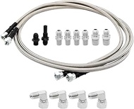 70 Inch Flexible SS Braided Transmission Cooling Hose Kit Compatible with 700R4 4L60E 4L80E TR6060 A