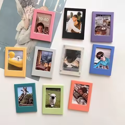 3 Inch Magnetic Photo Frames Colorful Mini Picture Frames Magnet Refrigerator Fridge Sticker for Hom