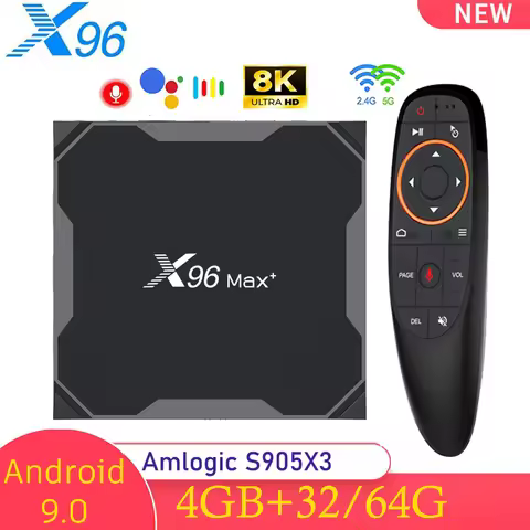 X96 Max Plus Smart TV Box Android 9 Amlogic S905X3 TVBOX 4G 32G 64G 5G Dual Wifi BT 4K 8K Media Play