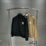 MLB jacket 洋基隊撞色老花滿印棒球服復古外套男女同款