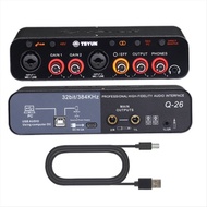 Q-26 USB Audio Interface Sound Card with Electric Guitar Live Recording USB External Sound Card for 