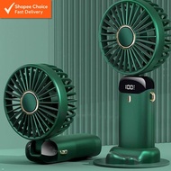 Mini Handheld Fan with Digital Display – Portable & Foldable USB Rechargeable Fan (5000mAh) – Ideal 