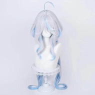Nữ Anime Cosplay Bộ Tóc Giả Màu Xanh Nổi Bật Với Nổ Tóc Tổng Hợp Cho Fontaine Furina Focalors Đảng P