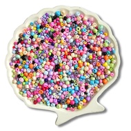 (50 gr) Cute Korean Beads Small Clear Sand Sequins 3mm & 4mm Beads 2 Beads - Mixed Colors