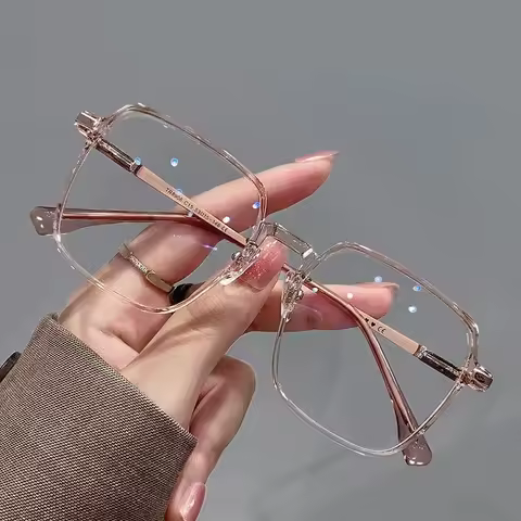 Anti Radiation Glasses Metal Eyeglass Eyeglasses for Woman Men Anti Blue Light Eyewear Computer Glas