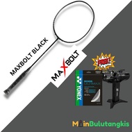 Raket Badminton Maxbolt Black Original #Gratisongkir