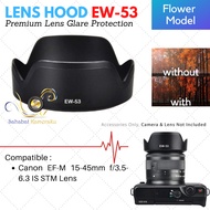 Lens Hood Canon EW-53 EF-M 15-45mm IS STM Lens Kit Bayonet 49mm EOS M10 M3 M6 M5 EW53 Canon Mirroles