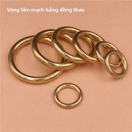 Pure Copper Seamless Copper Ring Solid Copper Circle Bag Accessories round Copper Ring Leather Goods