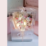 Qixi Valentines Day bouquet flower doll gift box package transparent gift box surprise boxyuko982
