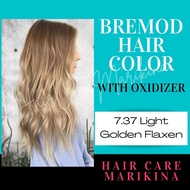 ♞7.37 LIGHT GOLDEN FLAXEN Bremod Hair Color - With Oxidizer Set