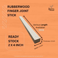 2x4 INCH Finger Joint Stick Hevea/Rubber Wood