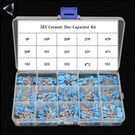 DIY KIT 150Pcs=15Value*10Pcs 3KV Ceramic Disc Capacitor 5P 10P 22P 47P 56P 100P 150P 220P 330P 470P 
