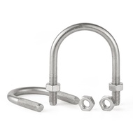 304/316 Stainless Steel U-Shaped Bolt Screw U-Shaped Pipe Clamp U-Shaped Pipe Clamp Hoop Fixing Clam
