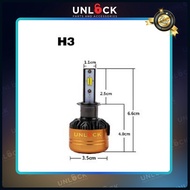 UNLOCK🔓 Z5 - 3 Colors Led 40w 5800LM Car Headlight Bulb Led Light Bulb ( H1 / H3 / H4 / H7 / H11 / 9