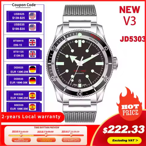 IPOSE IXDAO Men's GMT Automatic Mechanical Watch PT5000 Stainless Steel Sapphire Classic Vintage Div