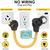 Palam NEMA 10-30P ke Kord Sambungan Pengering Outlet 14-30R, Kebocoran 30 Amp