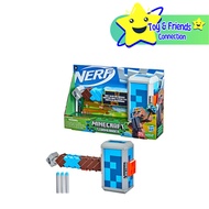 Nerf Minecraft Stormlander Dart-Blasting Hammer, Fires 3 Darts, Includes 3 Nerf Elite Darts, Pull-Ba