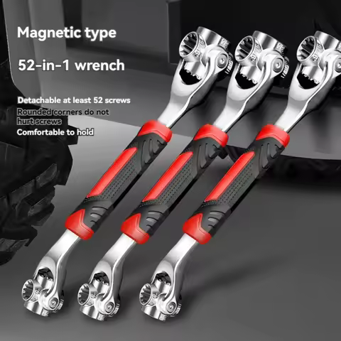 52 in 1 Hexagonal Wrench 48 in 1 Socket Ring Wrench Home Tool Spline Bolts 360 Degree 6-Point Univer