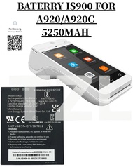 BATERRY IS900 PAX POS TERMINAL A920/A920C LI-ION LITHIUM LON BATERI 5250MAH ORI TZL
